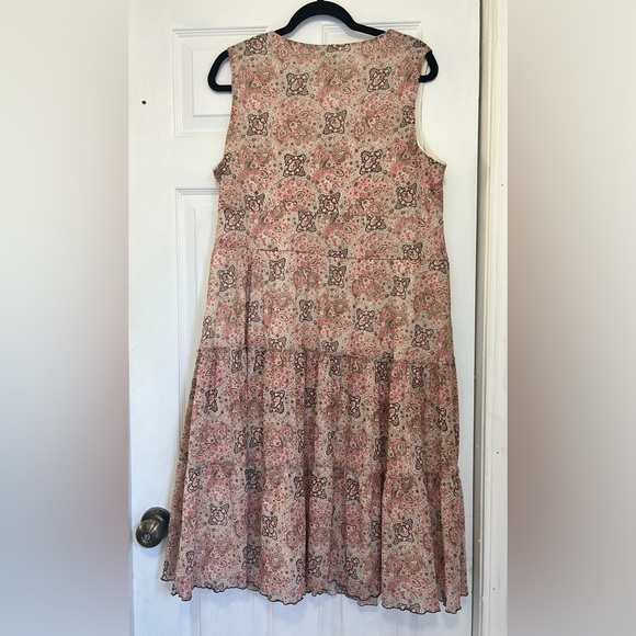 Yves Cossette Depeche Mode floral vintage dress Sz 16 - Picture 2 of 14